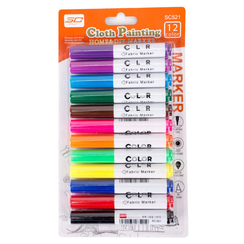 6/8/12 Vodootporna trajna tkanina u boji Tekstilna olovka za majice Obuća Odjeća Drvo Kamen Umjetnost Grafiti Crtanje Slika