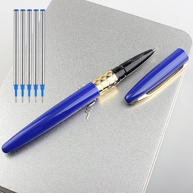 Pix Rollerball de lux de înaltă calitate 8001 Student School Office 0.5MM Peniță cu bilă din metal Pix noi drăguțe cu gel