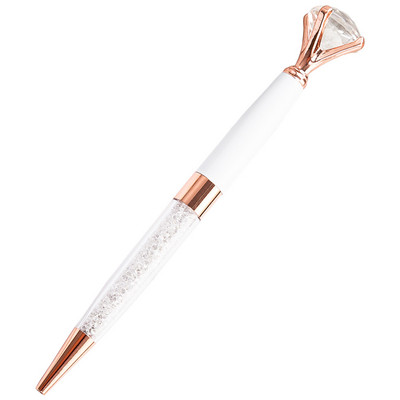 Prilagođeni logotip Novi stil, velika dijamantna metalna kemijska olovka s kristalnom vjenčanom luksuznom olovkom za poklon Kemijska olovka za oglašavanje studenata
