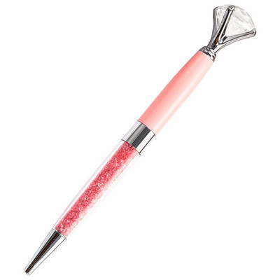 Prilagođeni logotip Novi stil, velika dijamantna metalna kemijska olovka s kristalnom vjenčanom luksuznom olovkom za poklon Kemijska olovka za oglašavanje studenata