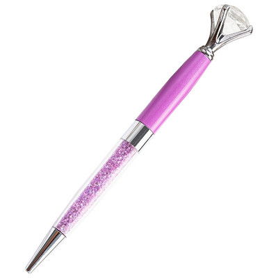 Prilagođeni logotip Novi stil, velika dijamantna metalna kemijska olovka s kristalnom vjenčanom luksuznom olovkom za poklon Kemijska olovka za oglašavanje studenata