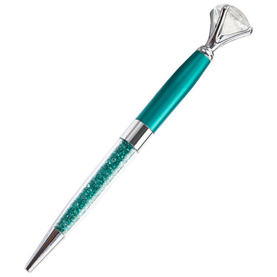 Prilagođeni logotip Novi stil, velika dijamantna metalna kemijska olovka s kristalnom vjenčanom luksuznom olovkom za poklon Kemijska olovka za oglašavanje studenata