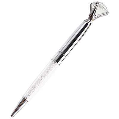 Prilagođeni logotip Novi stil, velika dijamantna metalna kemijska olovka s kristalnom vjenčanom luksuznom olovkom za poklon Kemijska olovka za oglašavanje studenata