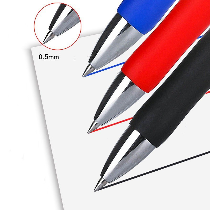 3PCS 0.5mm Student Plastic Press Brzosušeća gel olovka Materijal za pisanje Set olovki s gel tintom Uredski školski pribor 040277