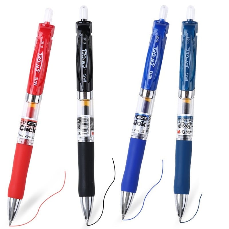 3PCS 0.5mm Student Plastic Press Brzosušeća gel olovka Materijal za pisanje Set olovki s gel tintom Uredski školski pribor 040277