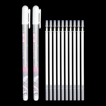 Kawaii Highlight Pen Бяла фина гел химикалка и пълнители Рисуване Ръчно рисувана рисунка High Light Pen за деца Канцеларски материали