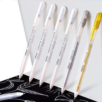 3Pc 0,8mm 1,0mm 2,0mm Λευκό μελάνι Gel στυλό Highlight Μαρκαδόρο Στυλό Λεπτή συμβουλή για μαθητικά επιστολόχαρτα Σχολικά προμήθειες σχεδίου τέχνης
