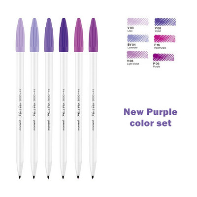 Monami 6 τμχ Κρέμα στυλό Σετ Plus Pen 3000 Pigment 0,4mm Fine Art Marker Liner for Highlighting Drawing Painting School F904