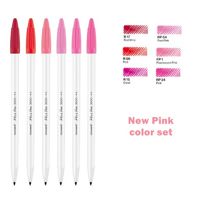 Monami 6 τμχ Κρέμα στυλό Σετ Plus Pen 3000 Pigment 0,4mm Fine Art Marker Liner for Highlighting Drawing Painting School F904