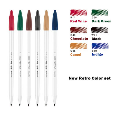 Monami 6 τμχ Κρέμα στυλό Σετ Plus Pen 3000 Pigment 0,4mm Fine Art Marker Liner for Highlighting Drawing Painting School F904