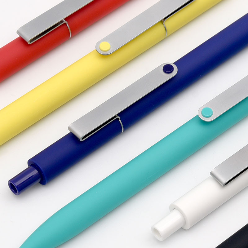 KACO MIDOT Click Gel Ink Tušinukas 6 spalvų, skirtų pasirinkti 0,5 mm juodo rašalo metalinę spaustuką neutralūs rašikliai Mokykliniai biuro reikmenys