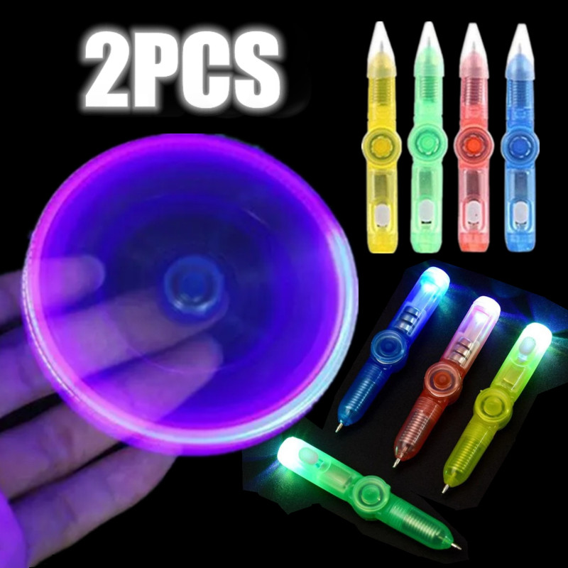 Cool rotirajuća LED bljeskalica gel olovka sa svjetlom Studentska moda 0,5 mm vrtljiva olovka Kemijska olovka s baterijom Dječji smiješni poklon