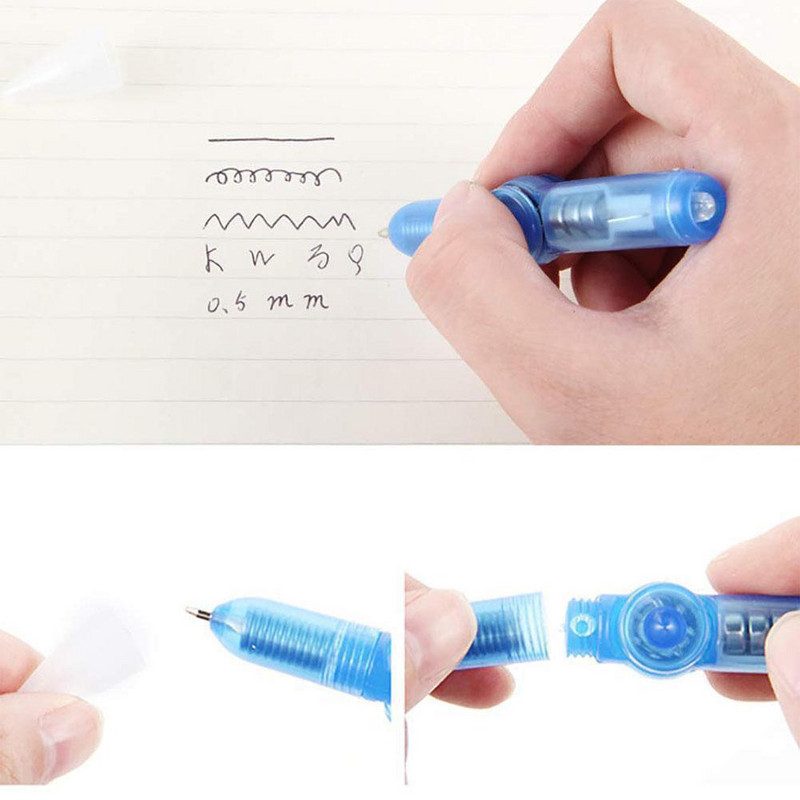 Cool rotirajuća LED bljeskalica gel olovka sa svjetlom Studentska moda 0,5 mm vrtljiva olovka Kemijska olovka s baterijom Dječji smiješni poklon