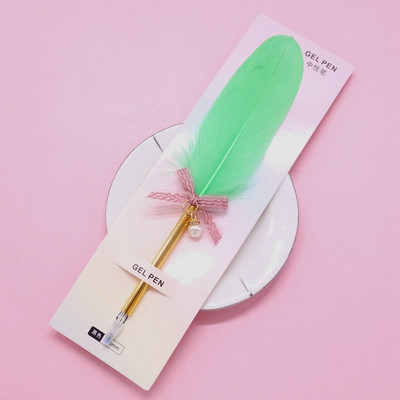 Daugiaspalvis retro plunksnos plunksnos kalakutienos plunksnos rašiklio rinkiniai įstrižai geliniai rašikliai Dovanų rašymo įrankiai Biuro reikmenys mokykloms