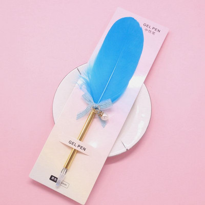 Daugiaspalvis retro plunksnos plunksnos kalakutienos plunksnos rašiklio rinkiniai įstrižai geliniai rašikliai Dovanų rašymo įrankiai Biuro reikmenys mokykloms