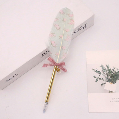 Daugiaspalvis retro plunksnos plunksnos kalakutienos plunksnos rašiklio rinkiniai įstrižai geliniai rašikliai Dovanų rašymo įrankiai Biuro reikmenys mokykloms