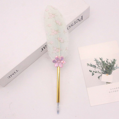 Daugiaspalvis retro plunksnos plunksnos kalakutienos plunksnos rašiklio rinkiniai įstrižai geliniai rašikliai Dovanų rašymo įrankiai Biuro reikmenys mokykloms