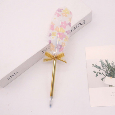 Daugiaspalvis retro plunksnos plunksnos kalakutienos plunksnos rašiklio rinkiniai įstrižai geliniai rašikliai Dovanų rašymo įrankiai Biuro reikmenys mokykloms