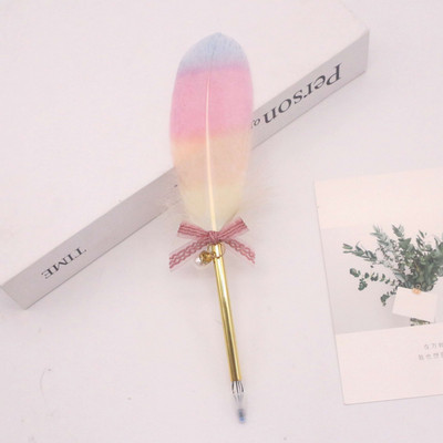 Daugiaspalvis retro plunksnos plunksnos kalakutienos plunksnos rašiklio rinkiniai įstrižai geliniai rašikliai Dovanų rašymo įrankiai Biuro reikmenys mokykloms