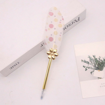 Daugiaspalvis retro plunksnos plunksnos kalakutienos plunksnos rašiklio rinkiniai įstrižai geliniai rašikliai Dovanų rašymo įrankiai Biuro reikmenys mokykloms