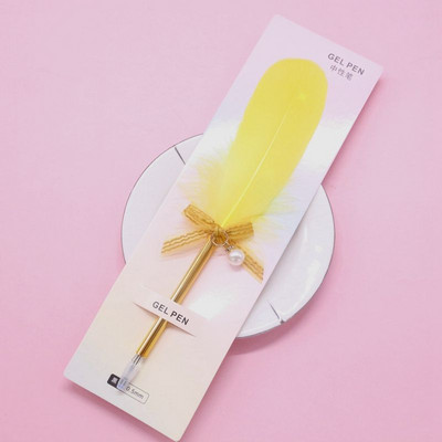 Daugiaspalvis retro plunksnos plunksnos kalakutienos plunksnos rašiklio rinkiniai įstrižai geliniai rašikliai Dovanų rašymo įrankiai Biuro reikmenys mokykloms