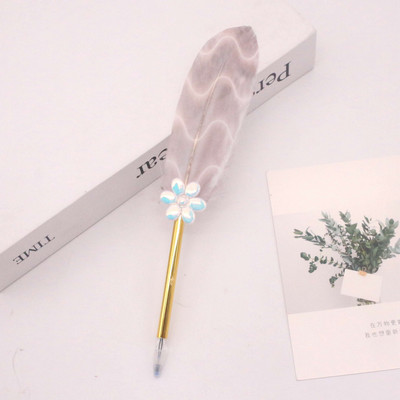 Daugiaspalvis retro plunksnos plunksnos kalakutienos plunksnos rašiklio rinkiniai įstrižai geliniai rašikliai Dovanų rašymo įrankiai Biuro reikmenys mokykloms