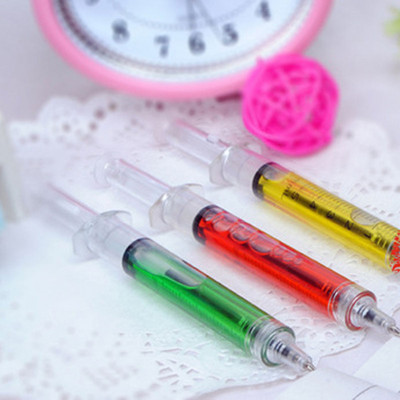 4 buc pix cu seringă lichidă în formă de injector Papetarie de birou Nou sosire pix în formă de seringă