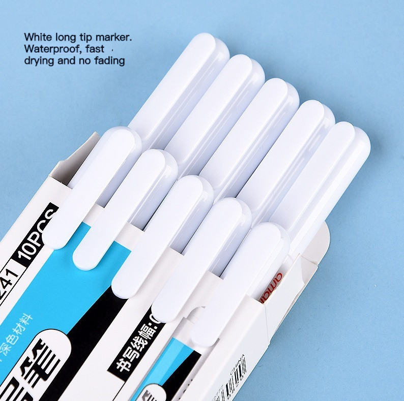 3 kom/set flomastera s dugom glavom za kupaonicu Dekoracija za obradu drveta 20 mm Višenamjenski set flomastera s dubokim rupama Whtie Ink