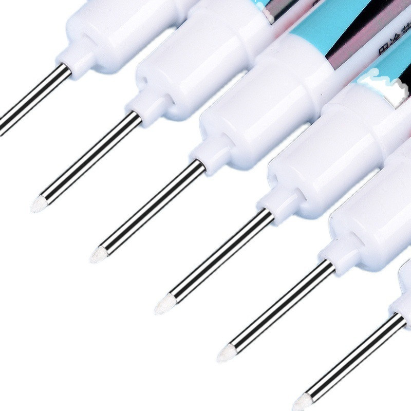 3 kom/set flomastera s dugom glavom za kupaonicu Dekoracija za obradu drveta 20 mm Višenamjenski set flomastera s dubokim rupama Whtie Ink