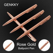 2/20/KOM Kemijska olovka od ružičastog zlata Rotirajuća metalna kemijska olovka od nehrđajućeg čelika Pribor za uredski i školski pribor