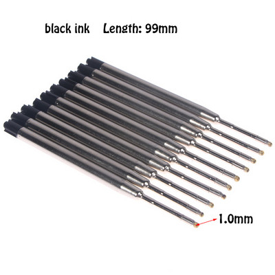 10 bucăți reumplere stilou cu bile pentru birou, școală, fină, 1,0 mm, medie, pentru rechizite școlare Parker Cross, portabil, rafinat, bolígrafo