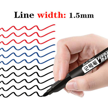 6PCS маркери черно синьо червено студент четка за рисуване манга чанта ученически канцеларски материали