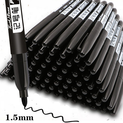 6PCS Marķieri Melni zili sarkani Studentu mākslas gleznu ota Manga Bag Skolas kancelejas piederumi