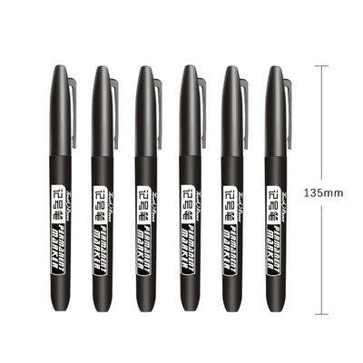 6PCS Markeri Crno Plavi Crveni Učenički kist za umjetničko slikanje Manga torba Školski pribor