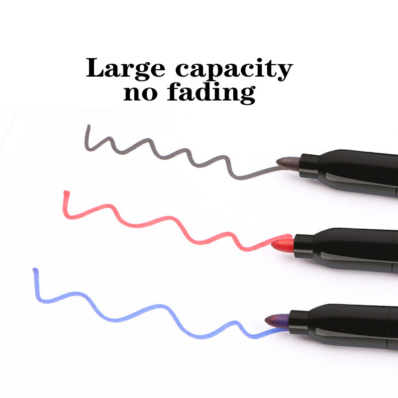 6PCS Markeri Crno Plavi Crveni Učenički kist za umjetničko slikanje Manga torba Školski pribor