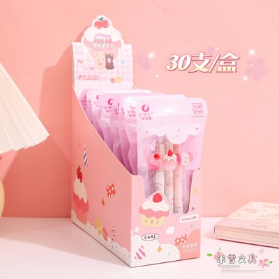 3 tk/komplekt Sweet Dessert Mehaanilised geeltindipliiatsid Kooli kontoritarbed Kingitus Kirjatarbed Armsad pastapliiatsid Laste auhinnad