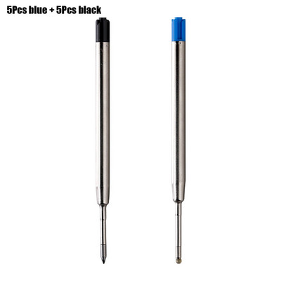 10 tk 9,8 cm vahetatav metallist pliiatsi täitmine 0,7 mm universaalne sinine, must pastapliiats, täitmine tindikassett Kontori koolitarbed