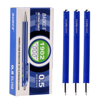 12 buc/cutie BAOKE PC1902 stilou neutru presat stilou gel de test Contabilitate 0,5 mm Rechizite de birou pentru studenți Papetarie
