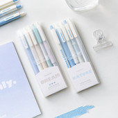 Set de 5 pixuri cu cerneală cu gel Good Dream Nature Cloud Design proaspăt 0,38 mm 0,5 mm cilindru negru pentru scris, birou, școală F877