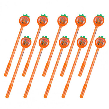 Пластмасови 10 бр. Модна химикалка за подписване без размазване Оранжева черна писалка с мастило Дизайн на моркови за студенти