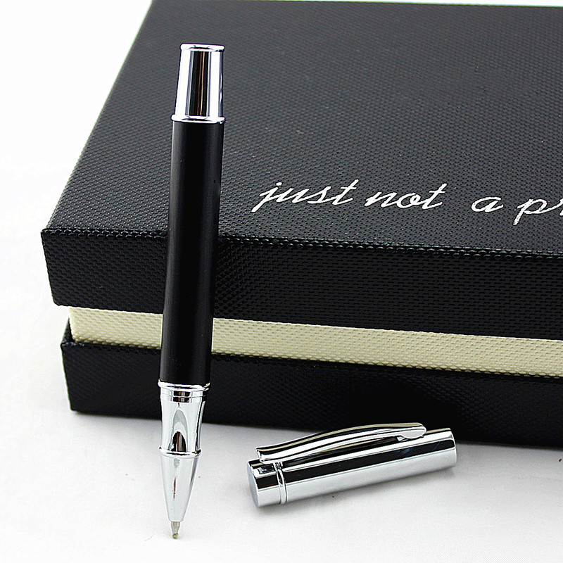 υψηλής ποιότητας στυλό ξύλινο σώμα στυλό μεταλλικό κυλινδρικό στυλό μεταλλικό καπάκι Γραφική ύλη Σχολικά είδη Canetas Rollerball Στυλό