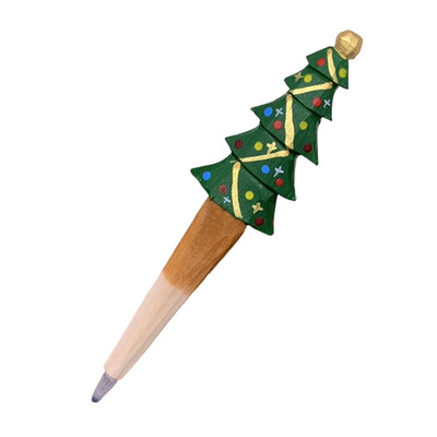 Ξύλινο στυλό κινουμένων σχεδίων Άγιος Βασίλης Χριστουγεννιάτικο δέντρο ελάφια στυλό Χαρούμενα Χριστούγεννα Δώρα Γραφική ύλη Εργαλείο γραφής Σχολική προμήθεια