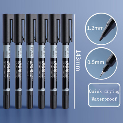 6 komada kreativne dvostrane oznake u boji, crtanje umjetničkih skica s otkucavajućim crtama, studentski crtani marker s grafitima, školski pribor