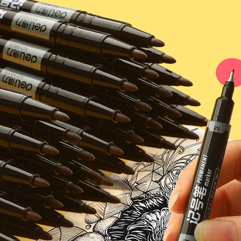 6 komada kreativne dvostrane oznake u boji, crtanje umjetničkih skica s otkucavajućim crtama, studentski crtani marker s grafitima, školski pribor