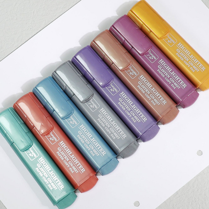 Marcator marcator Morandi, pigment pe bază de apă, un singur cap, 8 culori metalice, pix, papetărie pentru desen, rechizite școlare de birou