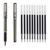 Roler olovke s gel tintom, crna tinta, Fine Point 0,5 mm, pakiranje od 12 komada, glatko pisanje, cool olovke