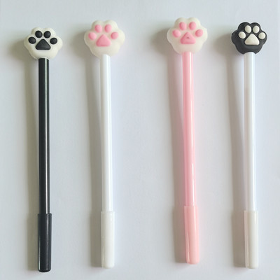 Crtani mačka Kandža Šapa Kawaii Slatki školski pribor Uredski pribor Gel olovke Ručke Kreativna slatka crna mačka ljupka