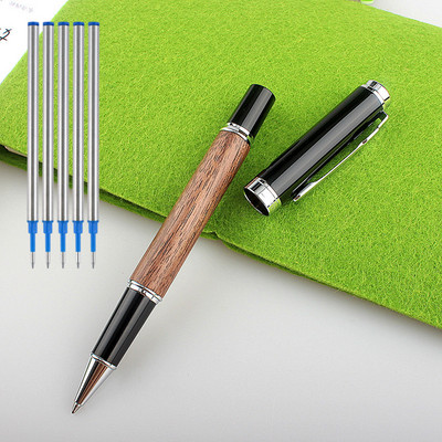 Jinhao Luxus fa caneta rollerball fém ezüst Kiegészítők Golyós gél toll Görgős toll Irodai irodaszerek Signature toll