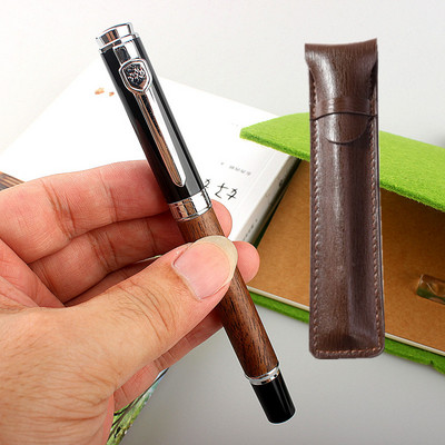 Jinhao luksuzna drvena caneta rollerball metalna srebrna dodatna oprema kuglična gel olovka roler olovka uredski pribor olovke s potpisom