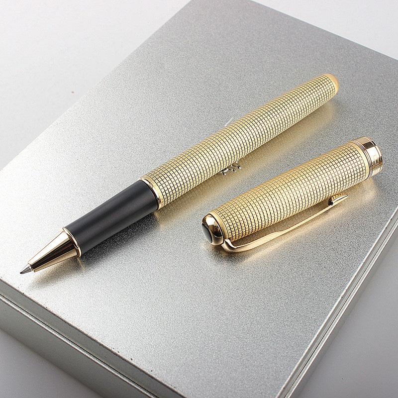 Visokokvalitetna JINHAO 75 roler olovka s uzorkom skulpture zlatno srebrna Uredski školski pribor TINTA OLOVKE NOVO